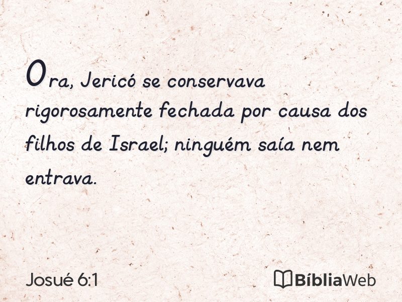 Josué 6:1 em imagem para compartilhar