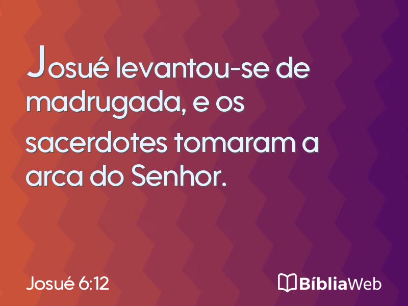 Josué 6:12 em imagem para compartilhar