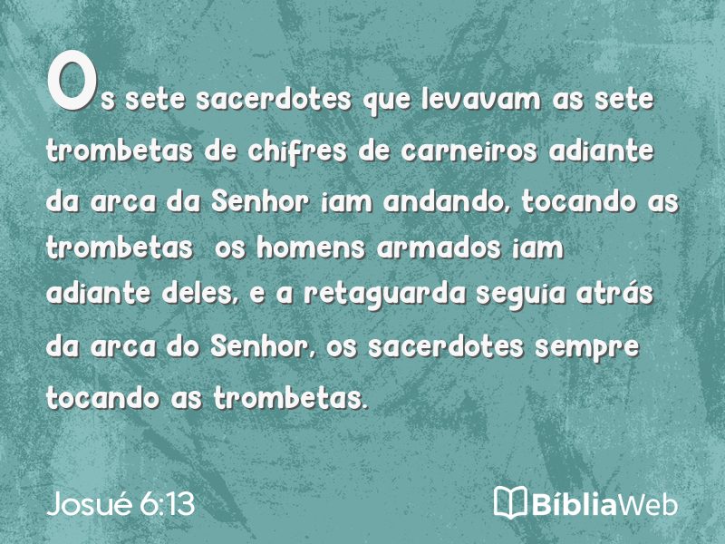 Josué 6:13 em imagem para compartilhar