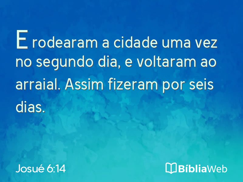 Josué 6:14 em imagem para compartilhar