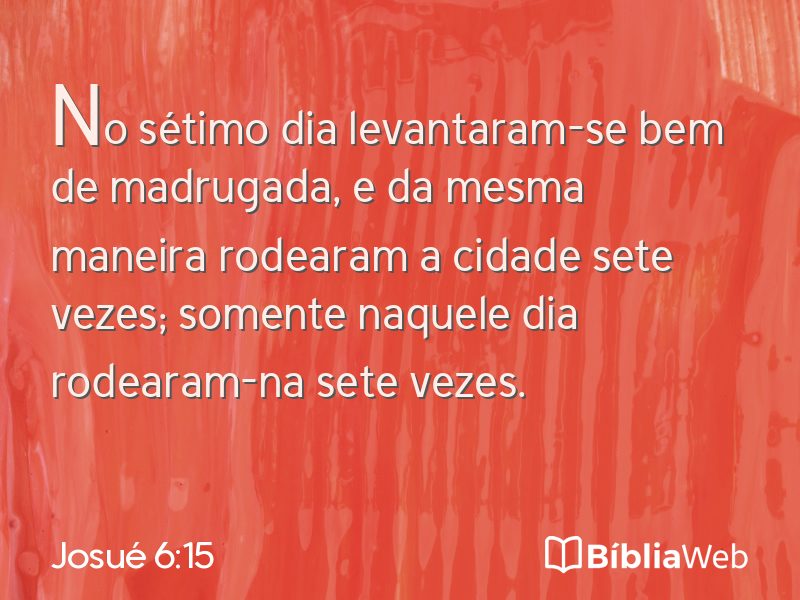 Josué 6:15 em imagem para compartilhar