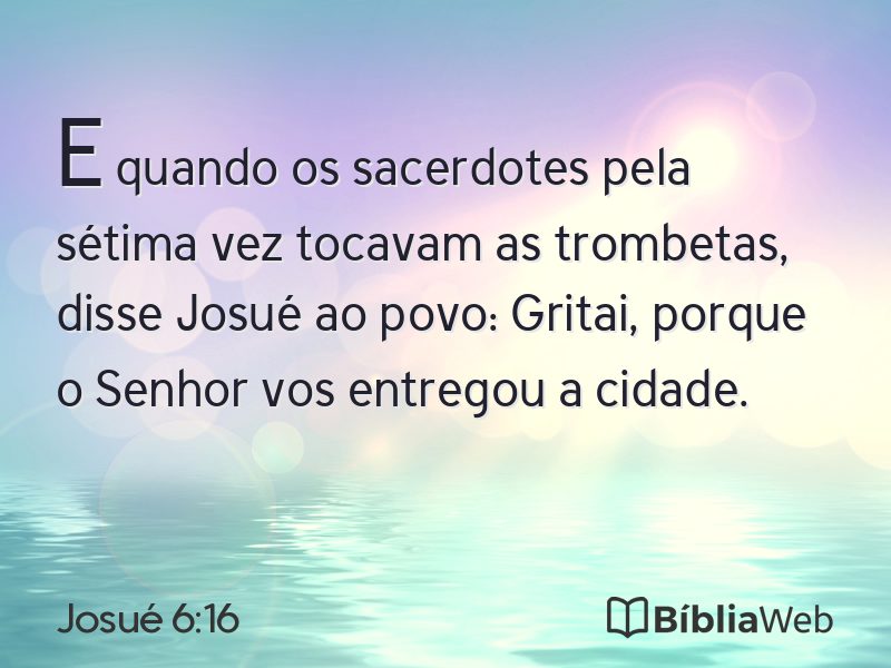 Josué 6:16 em imagem para compartilhar
