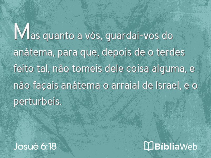 Josué 6:18 em imagem para compartilhar