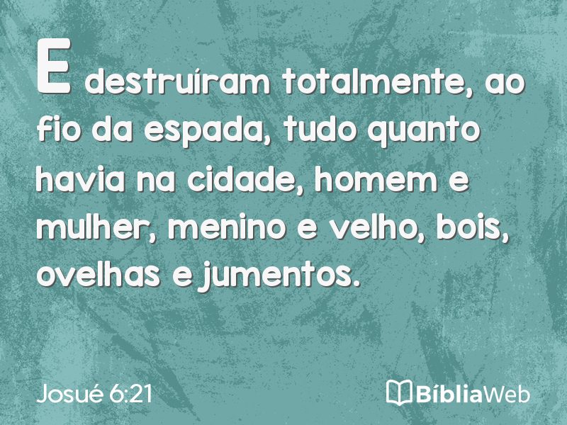 Josué 6:21 em imagem para compartilhar