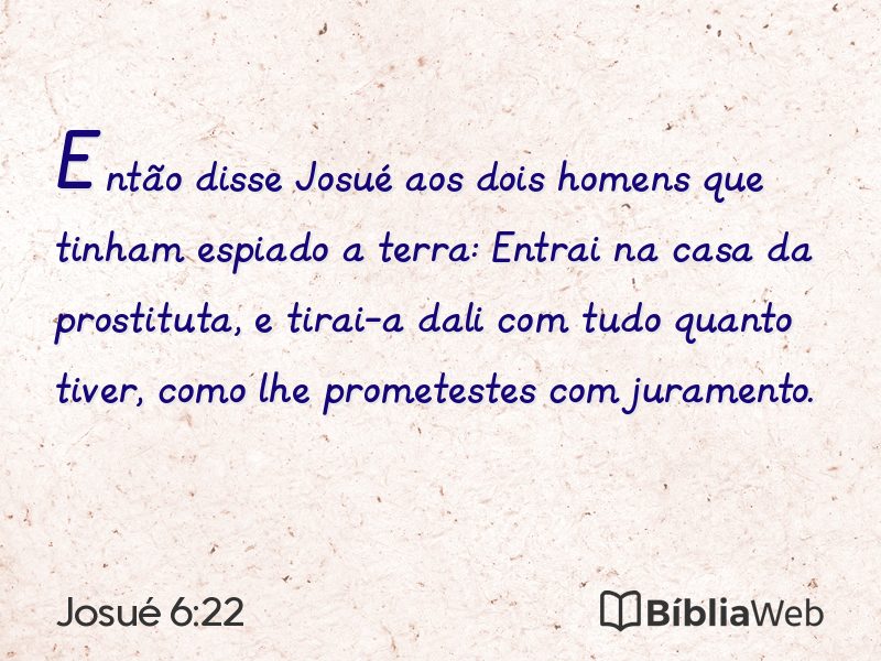 Josué 6:22 em imagem para compartilhar