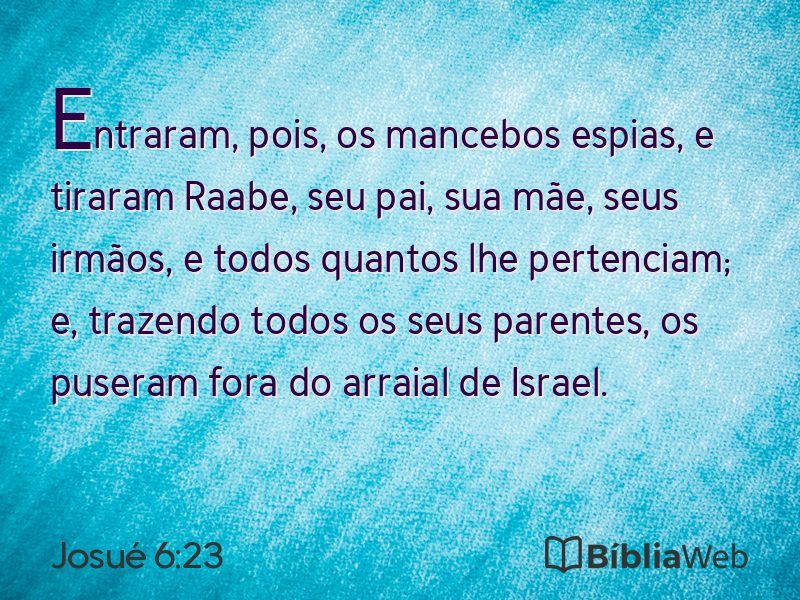 Josué 6:23 em imagem para compartilhar