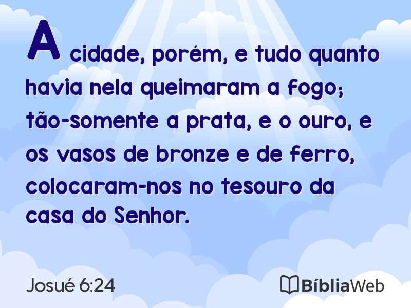 Josué 6:24 em imagem para compartilhar