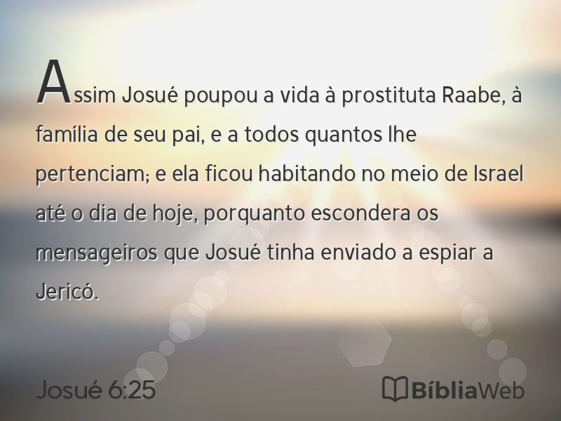 Josué 6:25 em imagem para compartilhar