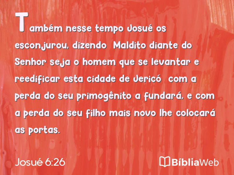 Josué 6:26 em imagem para compartilhar