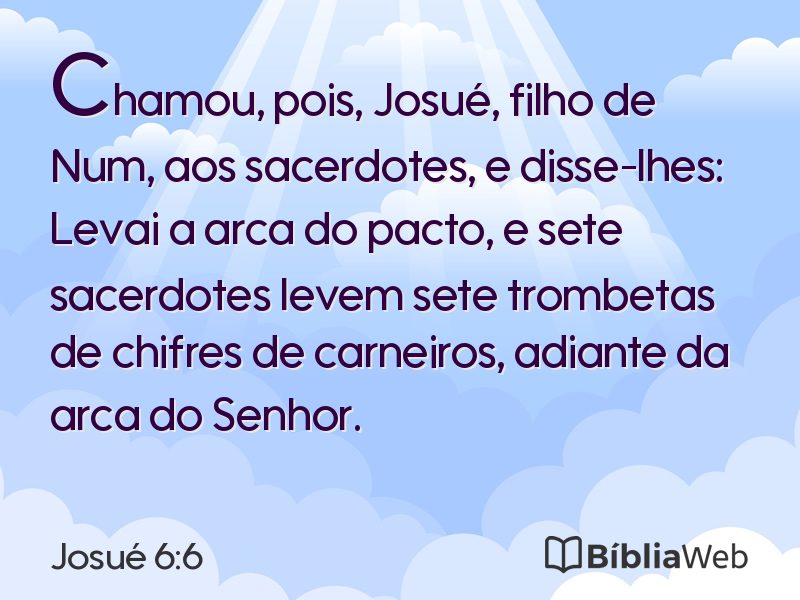Josué 6:6 em imagem para compartilhar