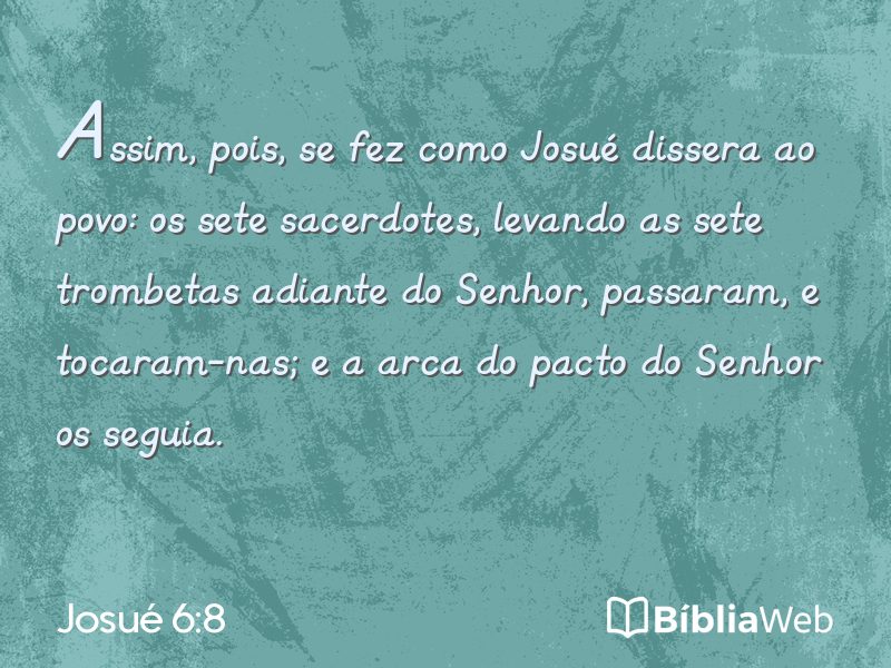 Josué 6:8 em imagem para compartilhar