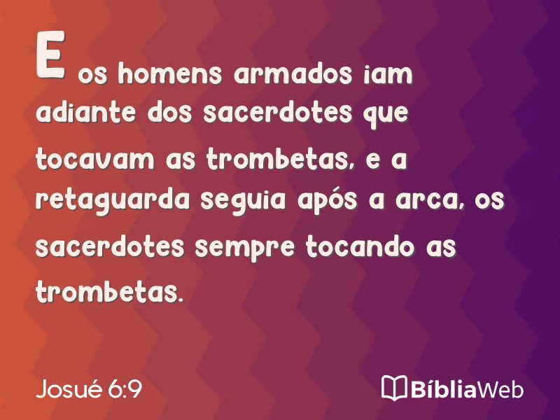 Josué 6:9 em imagem para compartilhar