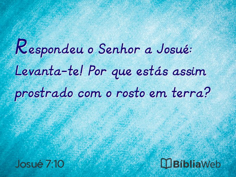 Josué 7:10 em imagem para compartilhar