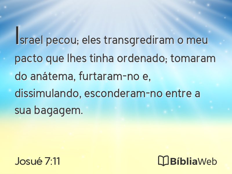 Josué 7:11 em imagem para compartilhar