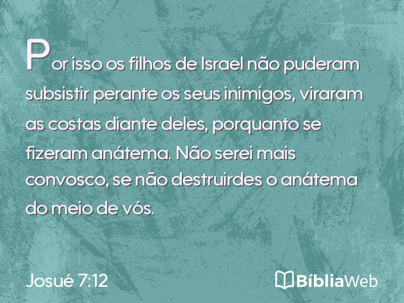 Josué 7:12 em imagem para compartilhar