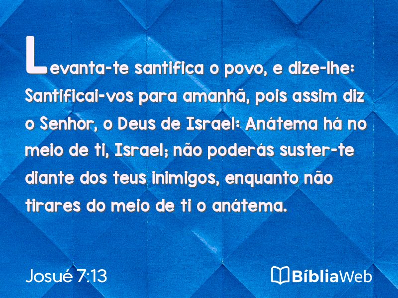 Josué 7:13 em imagem para compartilhar