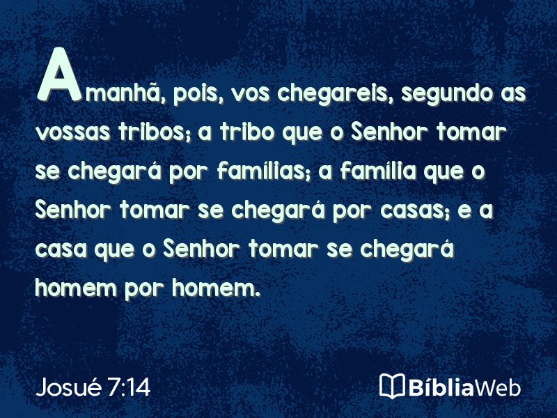 Josué 7:14 em imagem para compartilhar