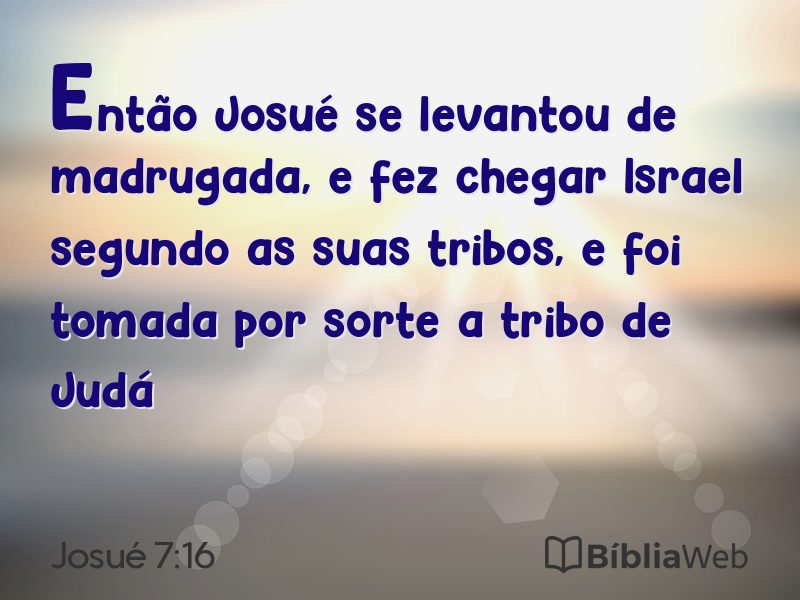 Josué 7:16 em imagem para compartilhar