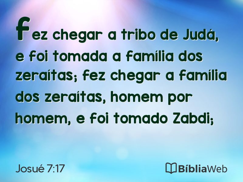 Josué 7:17 em imagem para compartilhar