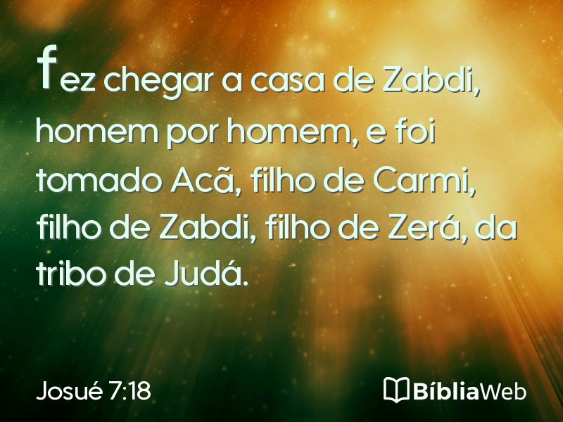 Josué 7:18 em imagem para compartilhar