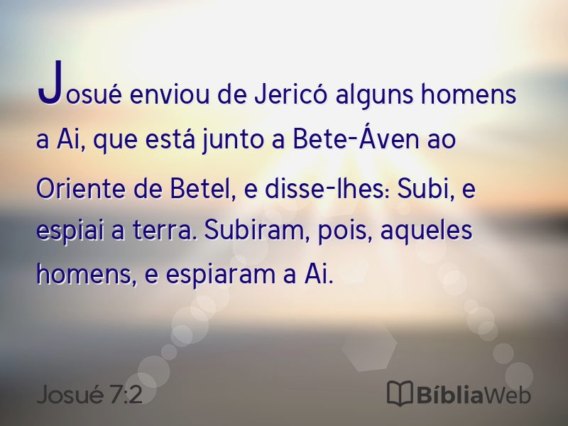 Josué 7:2 em imagem para compartilhar