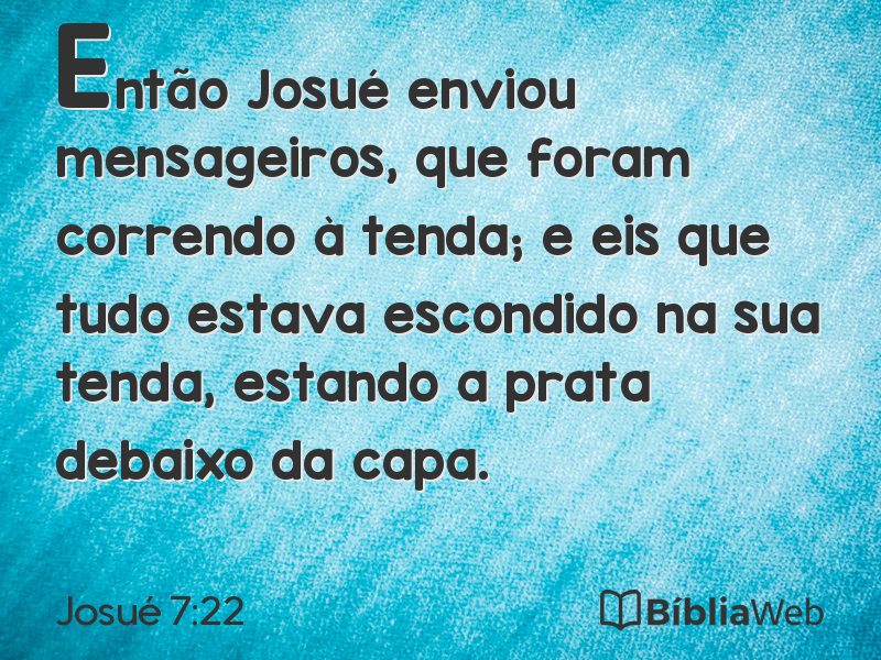 Josué 7:22 em imagem para compartilhar
