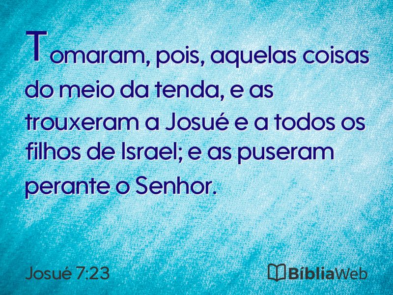 Josué 7:23 em imagem para compartilhar