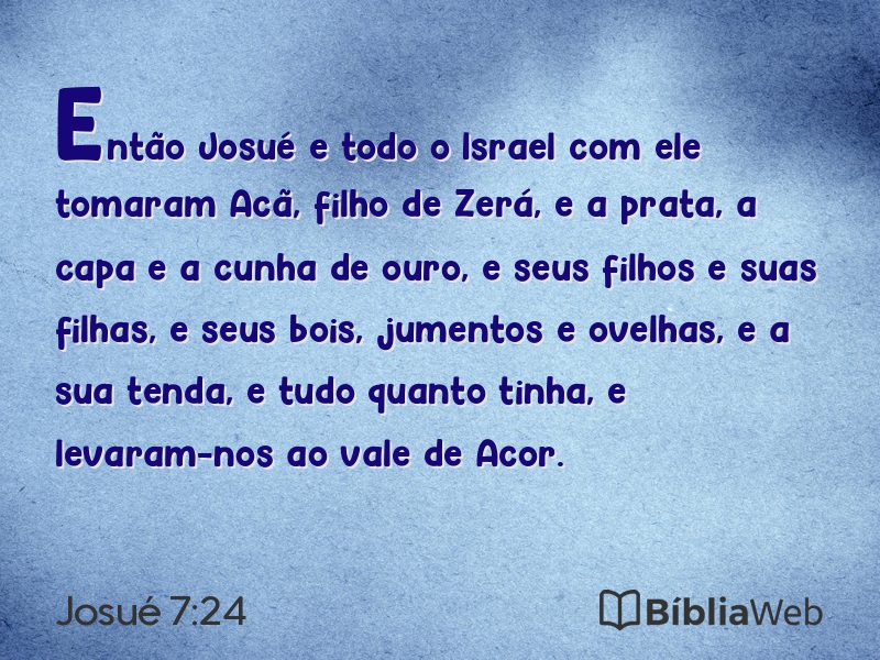 Josué 7:24 em imagem para compartilhar