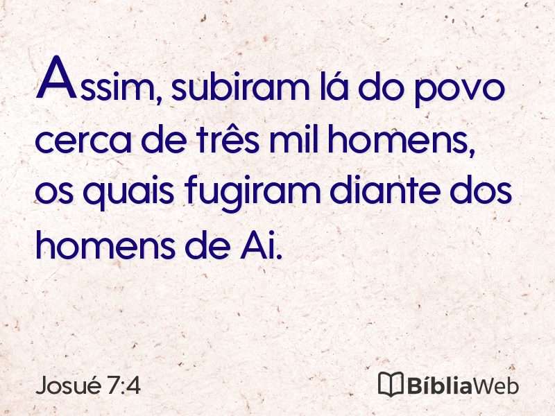Josué 7:4 em imagem para compartilhar
