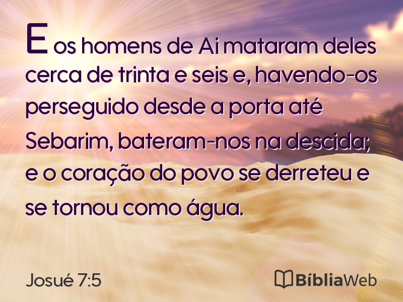 Josué 7:5 em imagem para compartilhar