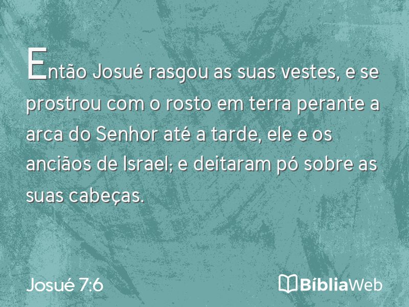 Josué 7:6 em imagem para compartilhar