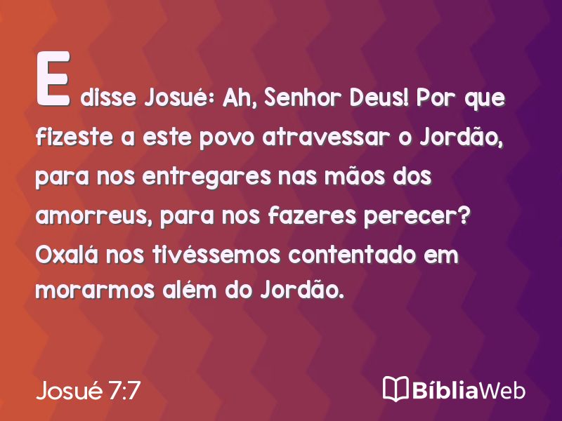 Josué 7:7 em imagem para compartilhar