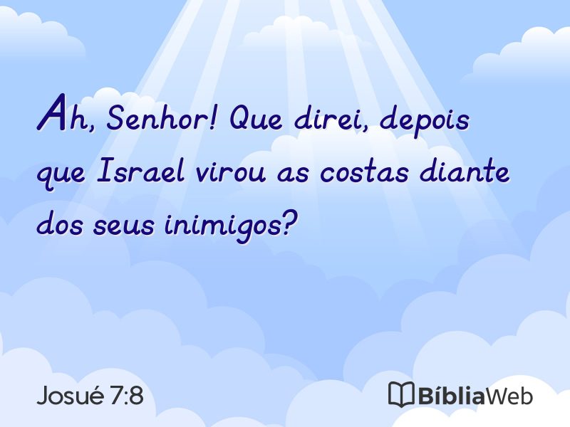 Josué 7:8 em imagem para compartilhar