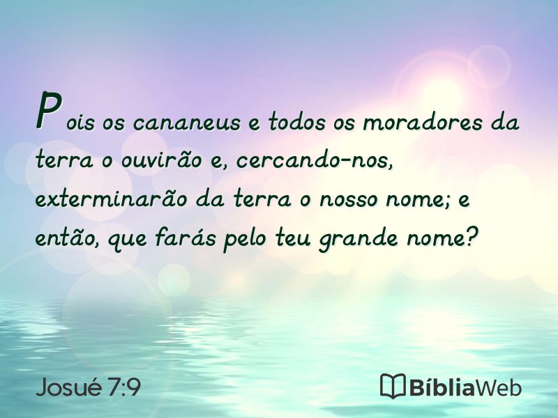 Josué 7:9 em imagem para compartilhar
