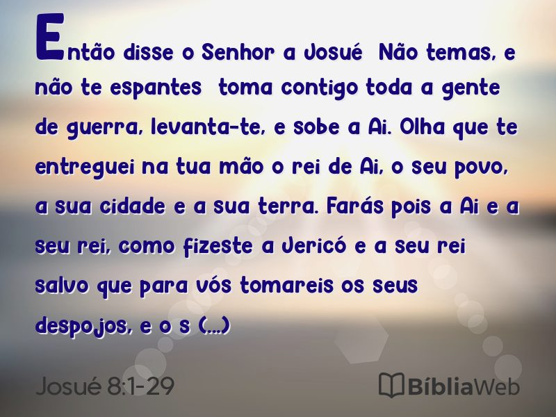 Josué 8:1-29 em imagem para compartilhar