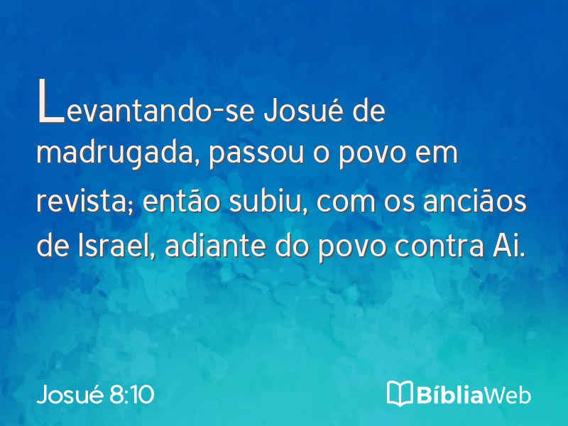 Josué 8:10 em imagem para compartilhar