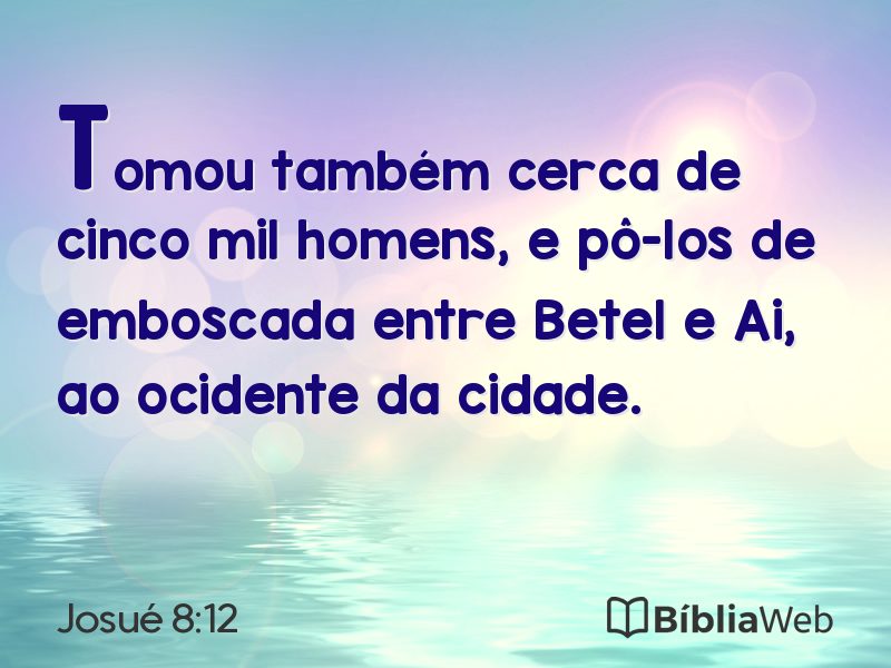 Josué 8:12 em imagem para compartilhar