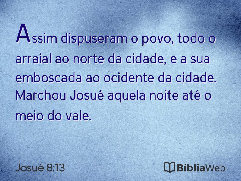 Josué 8:13 em imagem para compartilhar