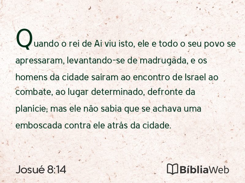 Josué 8:14 em imagem para compartilhar