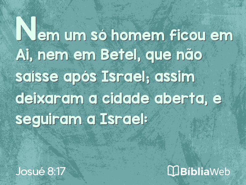 Josué 8:17 em imagem para compartilhar