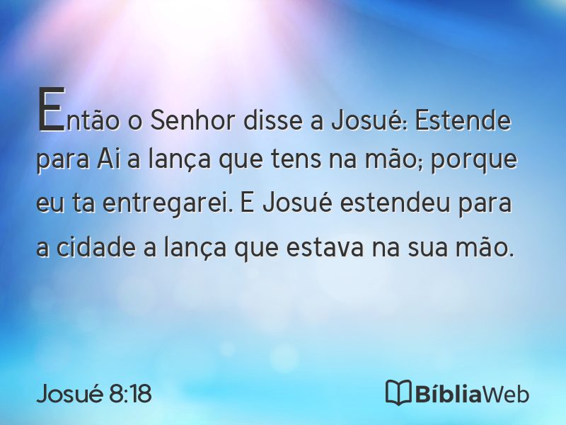 Josué 8:18 em imagem para compartilhar