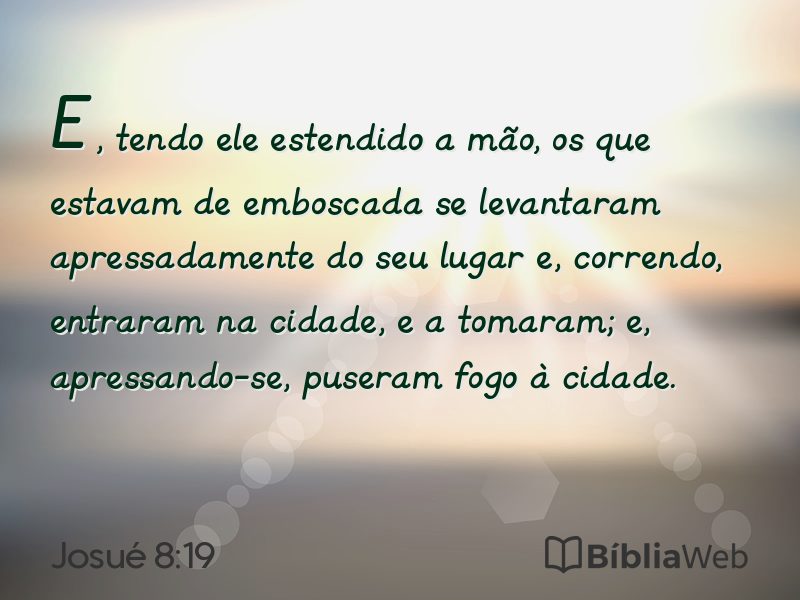 Josué 8:19 em imagem para compartilhar