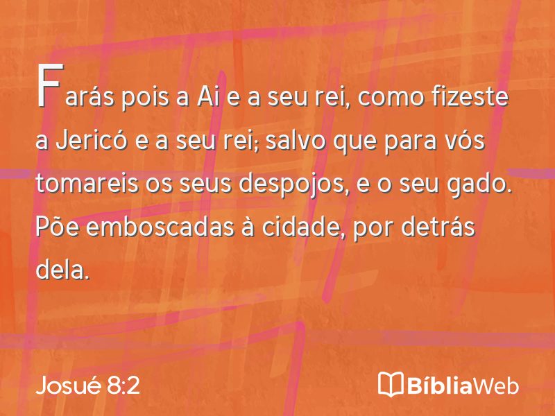 Josué 8:2 em imagem para compartilhar