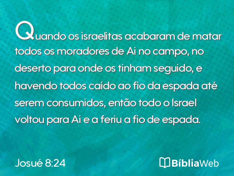 Josué 8:24 em imagem para compartilhar