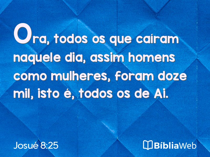 Josué 8:25 em imagem para compartilhar