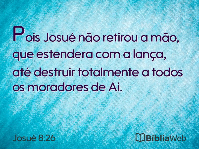 Josué 8:26 em imagem para compartilhar