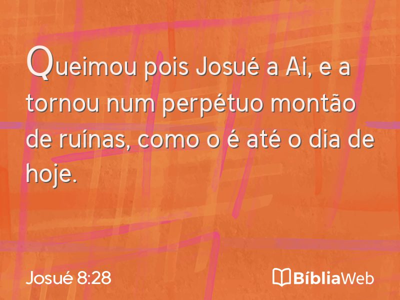 Josué 8:28 em imagem para compartilhar