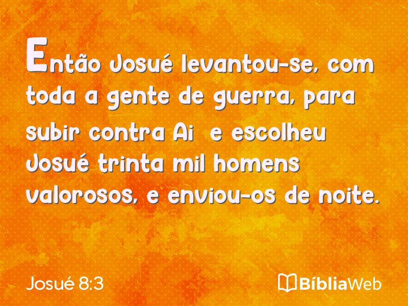 Josué 8:3 em imagem para compartilhar