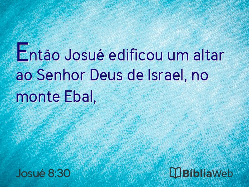 Josué 8:30 em imagem para compartilhar