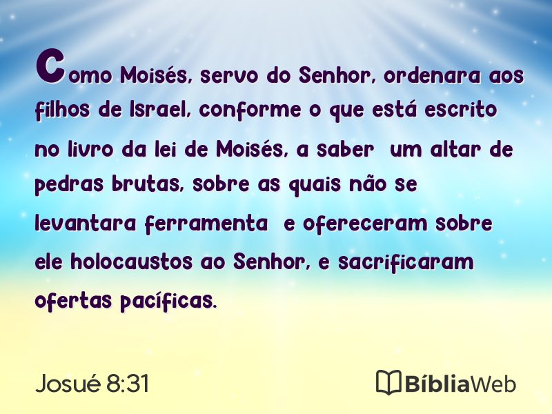 Josué 8:31 em imagem para compartilhar